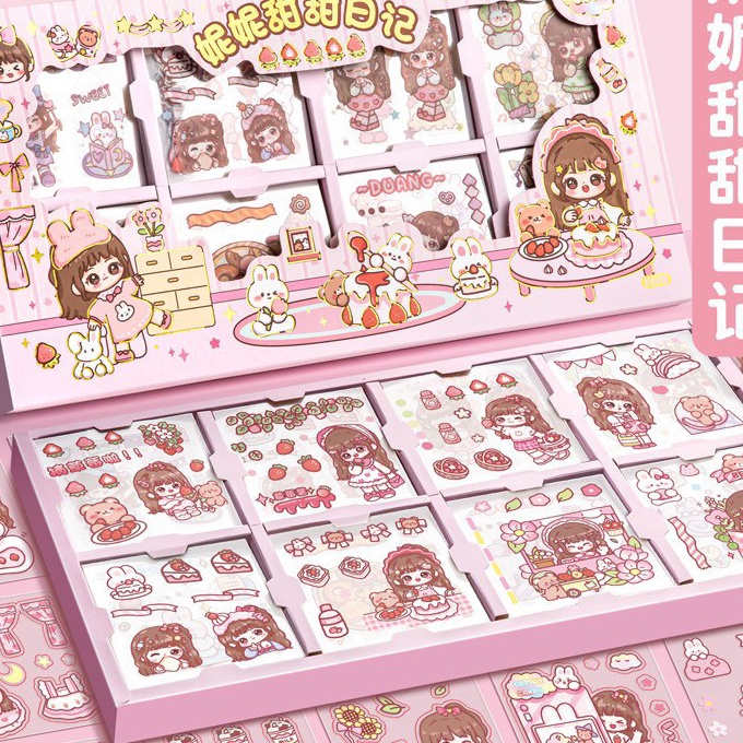 

Import ✨Terbaik✨ 200 lembar Sticker Box PVC Jumbo Size gas !!