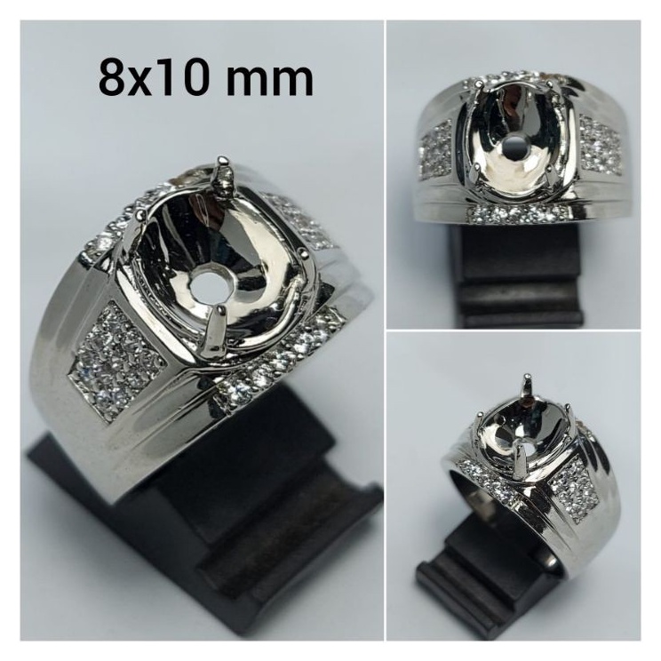 12.12 FLASH SALE CINCIN / EMBAN / RING ALPAKA SUPER 8x10mm oval ?