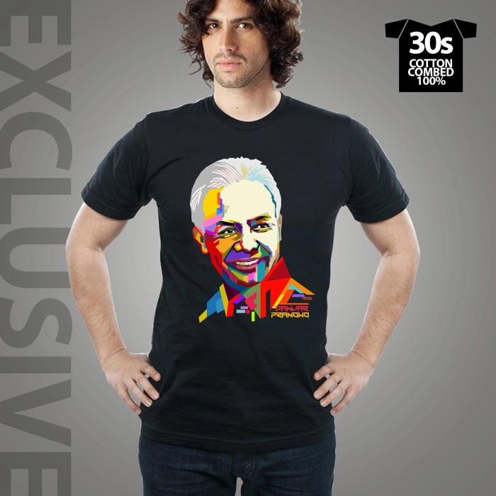 KAOS DISTRO WPAP PRIA WANITA GAMBAR POP ART GANJAR