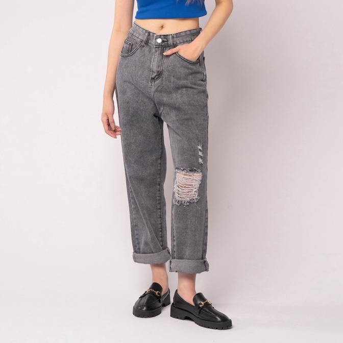 Recomended.. VIERLIN - Jeans 9238 - HIGH WAIST JEANS SOBEK RIPPED