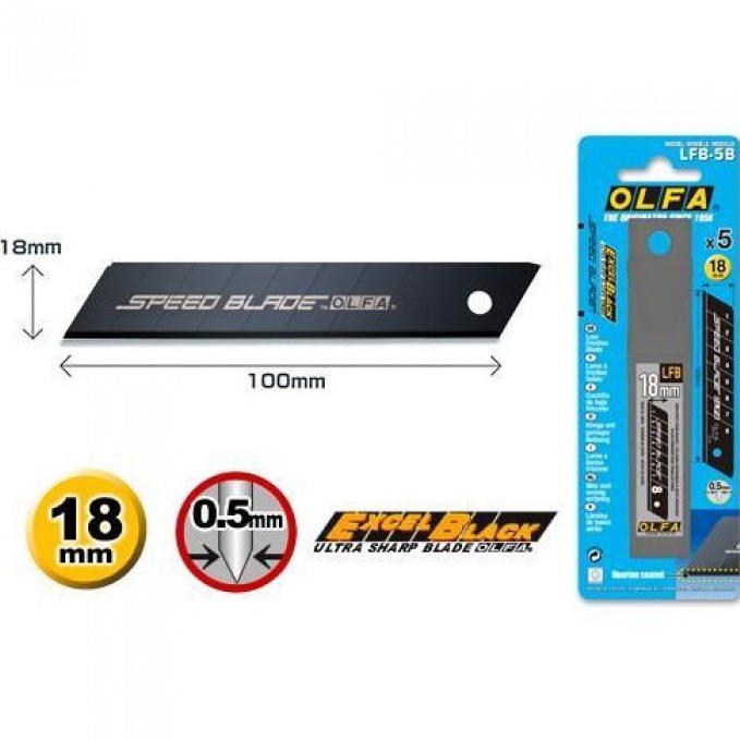 

Produk Terkini.. Refill Mata Cutter 18mm Spare Blade LFB-5 (5pcs pack with blister pack) Olfa 47