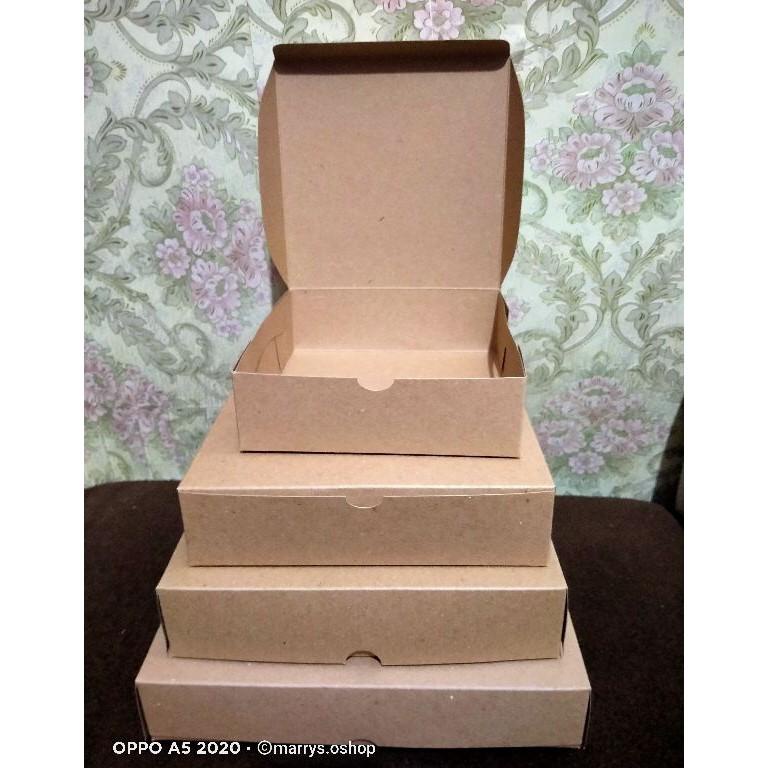 

Limited 10Pcs Box Kotak Kraft Coklat Polos2 22 25 Kue Pizza Packing Serbaguna M23Y