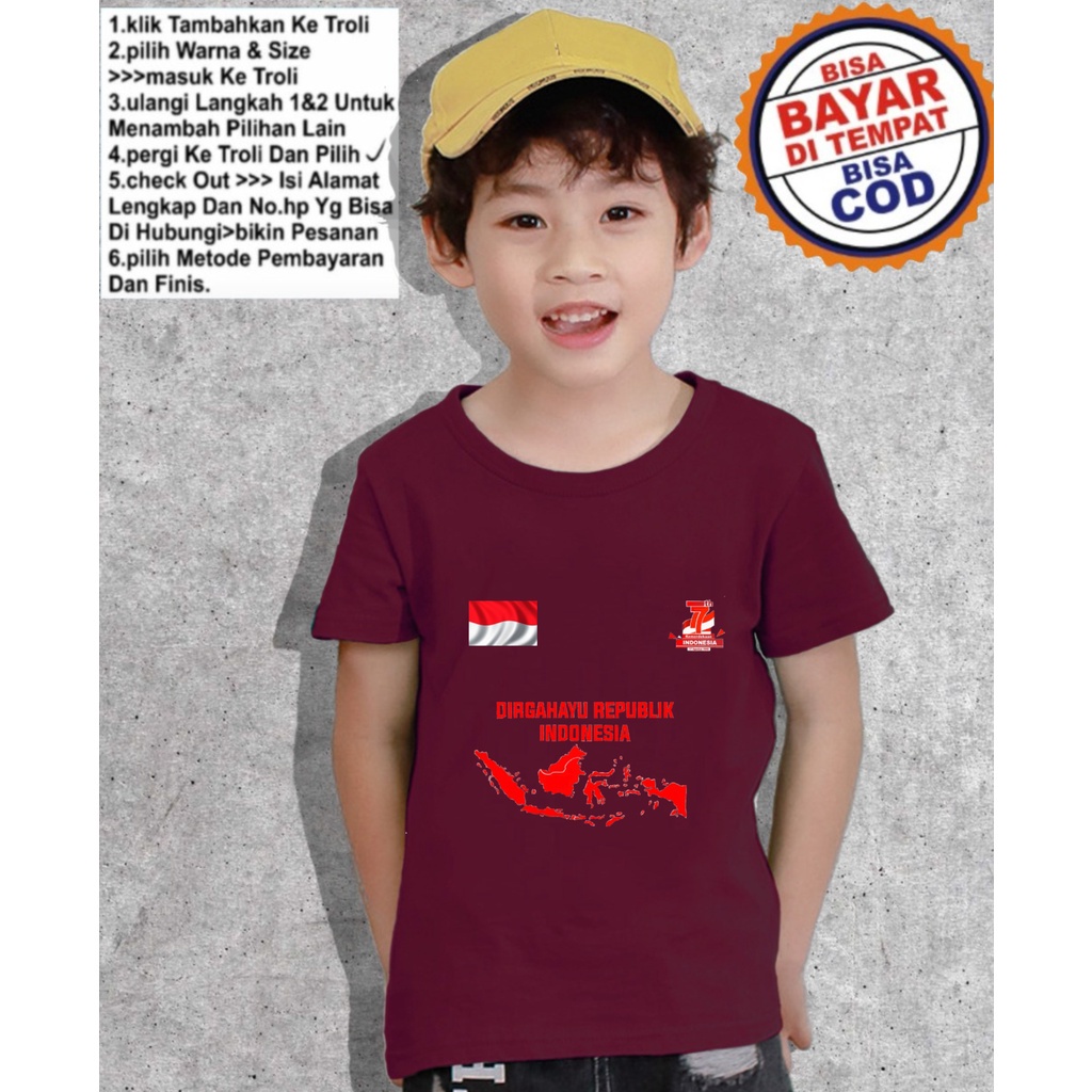 WPQ SC COLLECTION BAJU AGUSTUSAN ANAK KAOS MERAH PUTIH SPECIAL 17 AGUSTUS KAOS SERAGAM AGUSTUSAN