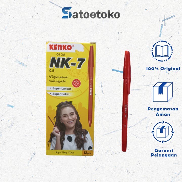 

BOLPEN / PULPEN KENKO NK7 MERAH (SATUAN)