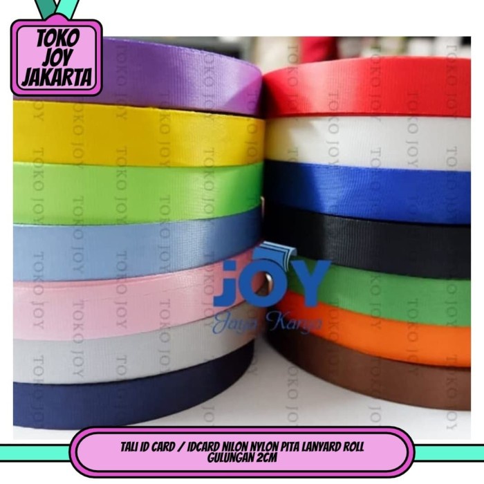 

Best Seller Tali Id Card / Idcard Nilon Nylon Pita Lanyard Roll Gulungan 2Cm