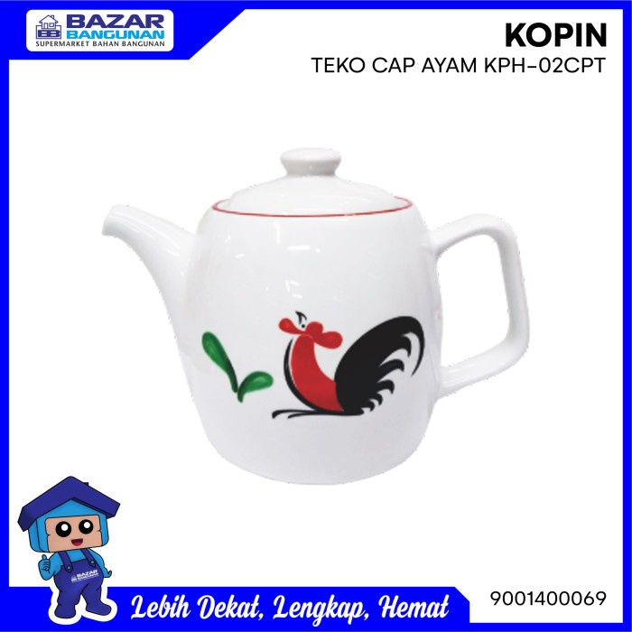 Best Seller Teko Keramik Teh Tea Kopi Coffee Kopin Kukuruyuk Ayam Jago Kph02Cpt