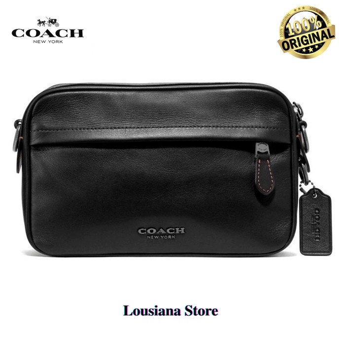 Terlaris Coach Graham Leather Crossbody Black