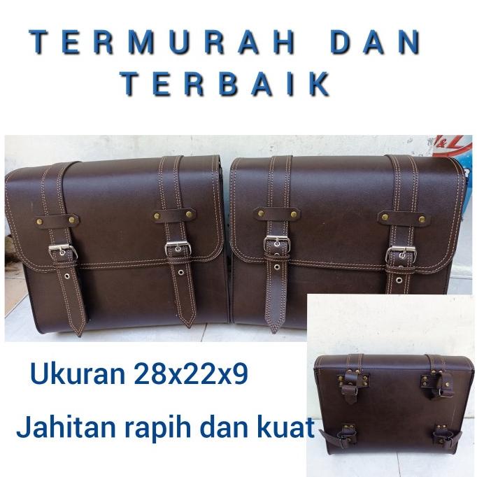 Tas classic motor / tas samping motor / tas kulit motor