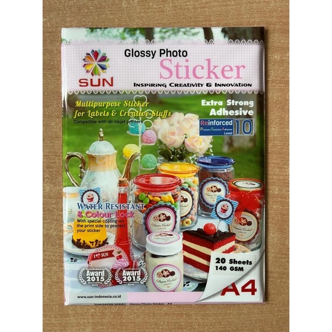 

Ready stock] Kertas Sticker Sun Glossy Photo Sticker Next Generation Ultra Thin A4