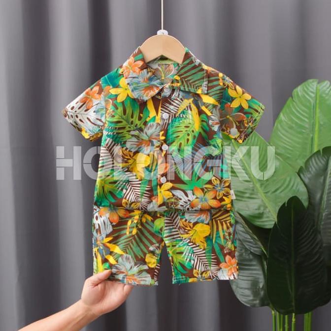 HolongKu - Baju Pantai Bayi/Anak Laki-Laki - Motif Daun