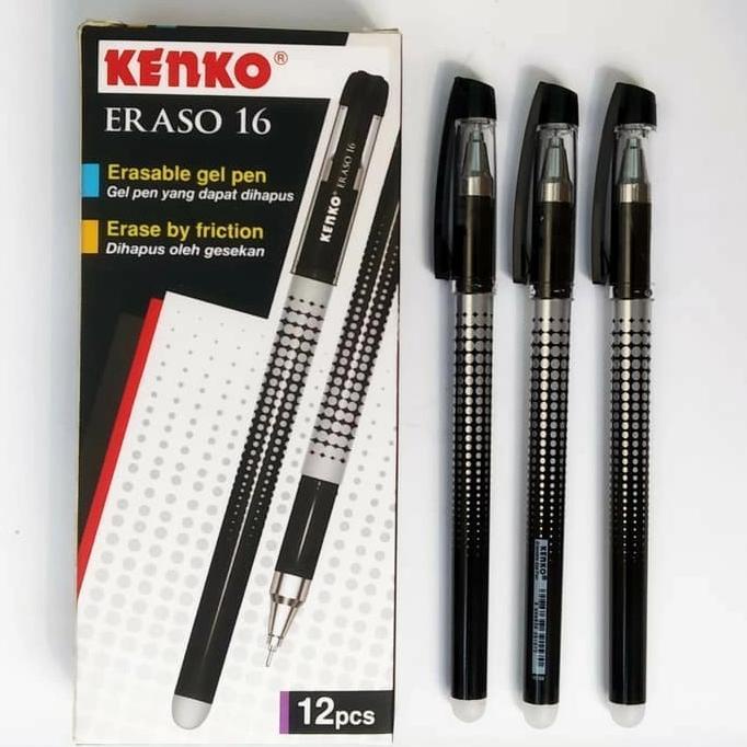 

((((()paling dicari] Kenko Gel Pen Eraso 16 Black per Lusin isi 12pcs