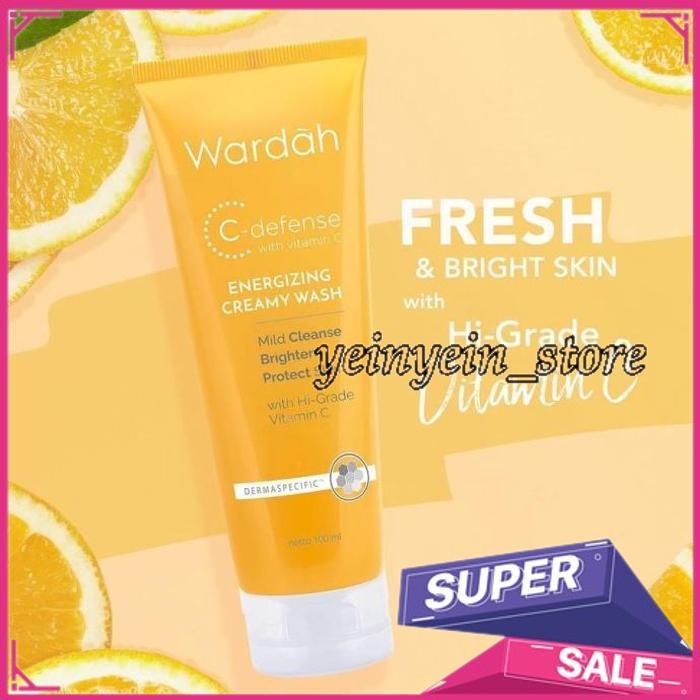FACIAL WASH WARDAH C-DEFENSE / C DEFENSE CUCI MUKA 100ML BEST SELLER 