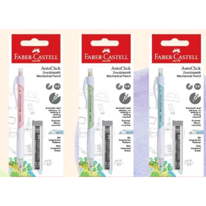 

Pensil Mekanik Faber Castell AUTOCLICK PASTEL 0.5 mm + REFILL