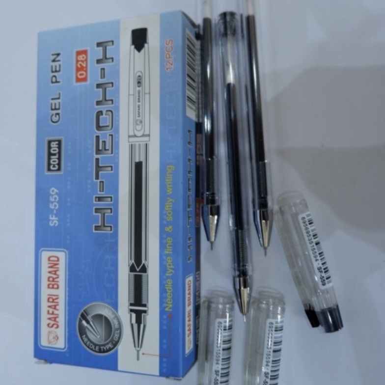 

Ready Stock.. 12 pcs SAFARI VANCO V-ONE PULPEN / GEL PEN HI-TECH-H HITECH HITEC HITAM 95