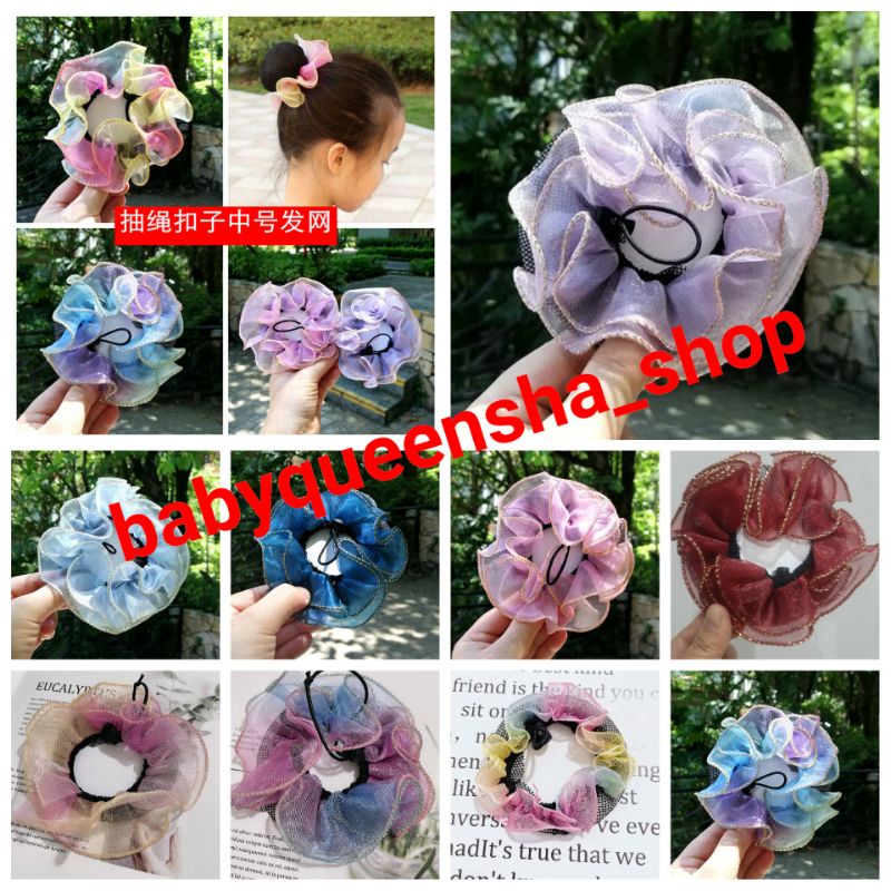 hairnet ballet renda besar/cepol rambut renda besar/cepol rambut rumbai/hairnet rambut ballet