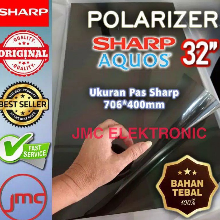 Siap Kirim.. POLARIS POLARIZER LCD TV SHARP AQUOS 32 INCH 0 DERAJAT POLARISER POLARIZED PLASTIK LCD 