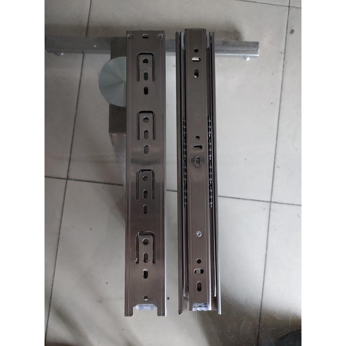Promo Bulan Ini Rel Laci Double Track 50 Cm | Rel Laci Stainless Steel Double Track