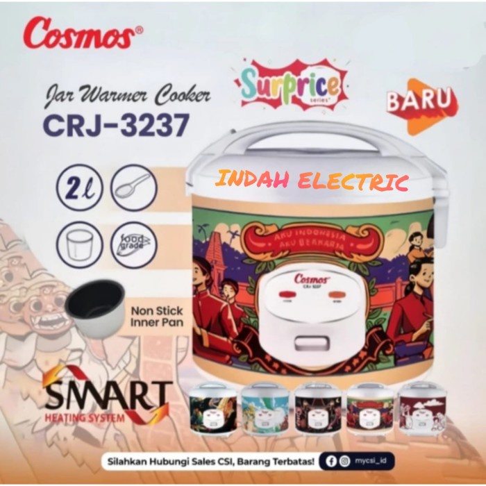 Magic Com Cosmos CRJ 3237 / Rice Cooker Cosmos 2Liter CRJ 3237