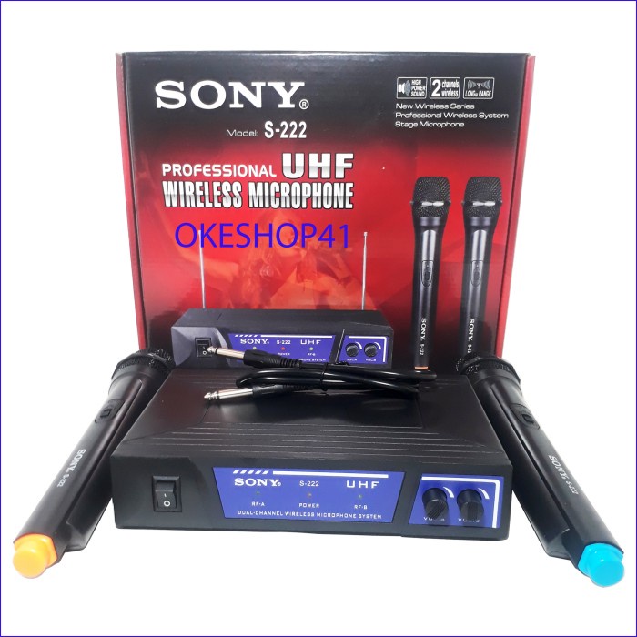 Microphone SONY S-222 Mic Mikrofon Double Wireless