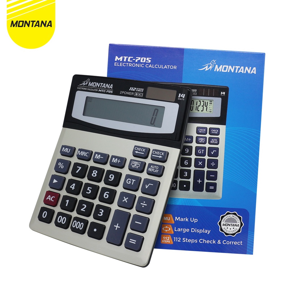 

Kirim Langsung.. MONTANA Calculator / Kalkulator Montana MTC 705 / 14 Digits GKE