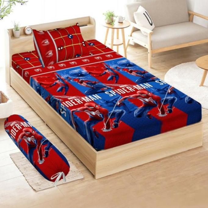 Terbaru Sprei Single Spiderman Uk 120X200 Kasur No 3 Motif Anak Cowok Karakter