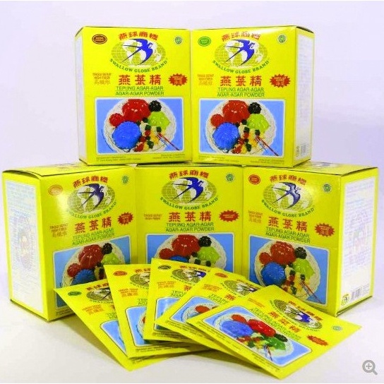 

Diskon Agar agar Swallow Globe GROSIR BOX ( 12 Sachet ) 65