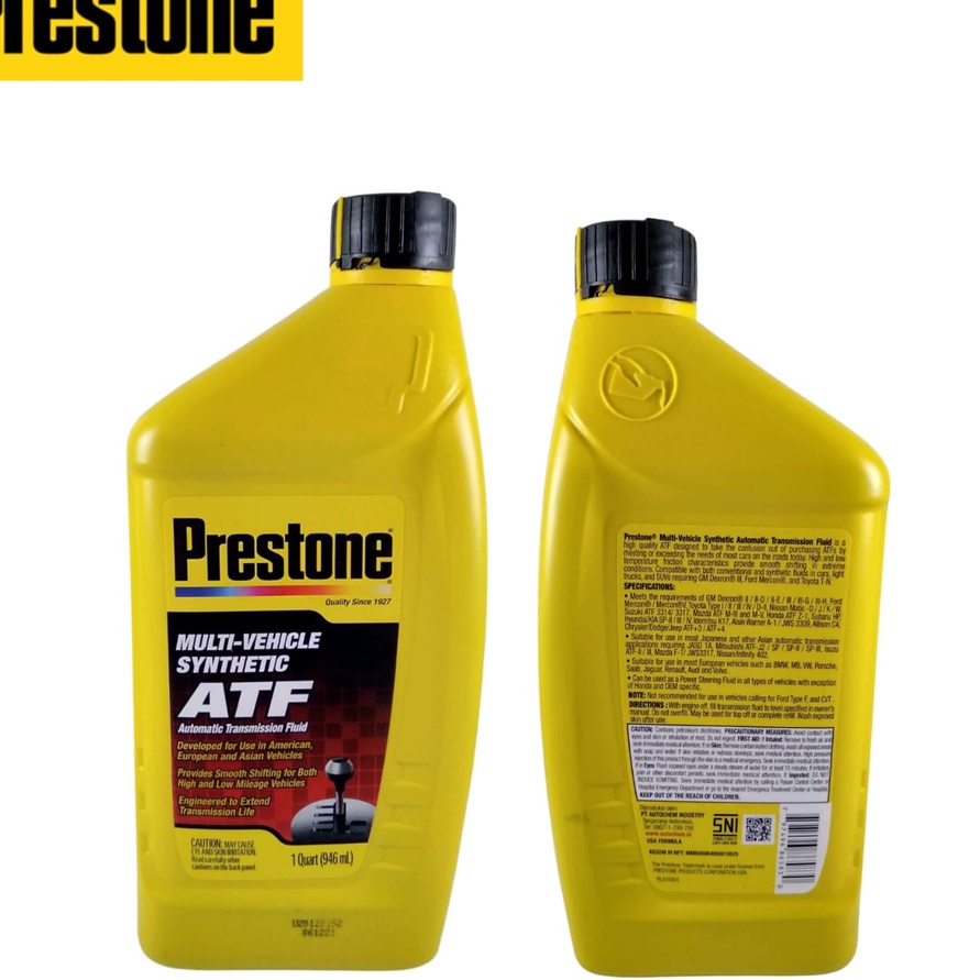 ✤Diskon✤ Oli Transmisi Fluid Matic Matik FORD Fiesta Everest ATF MV Multi Vehicle 946ml PRESTONE Ori