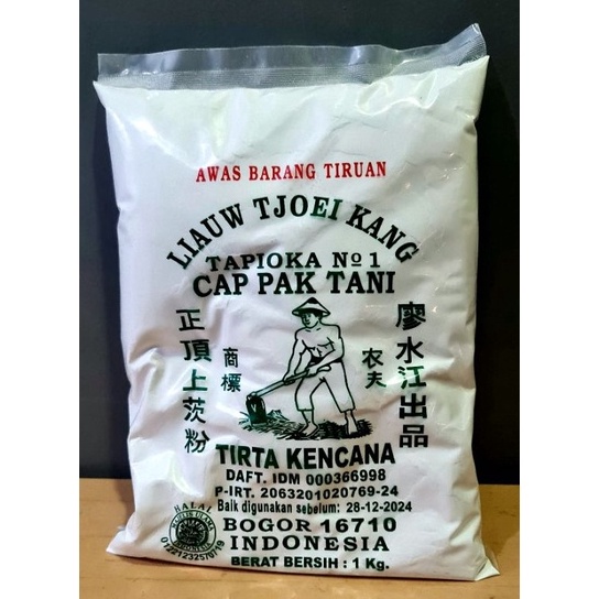 

Laris Sagu/Tepung Tapioka Liauw Tjoei Kang Cap Pak Tani 1kg VSZ
