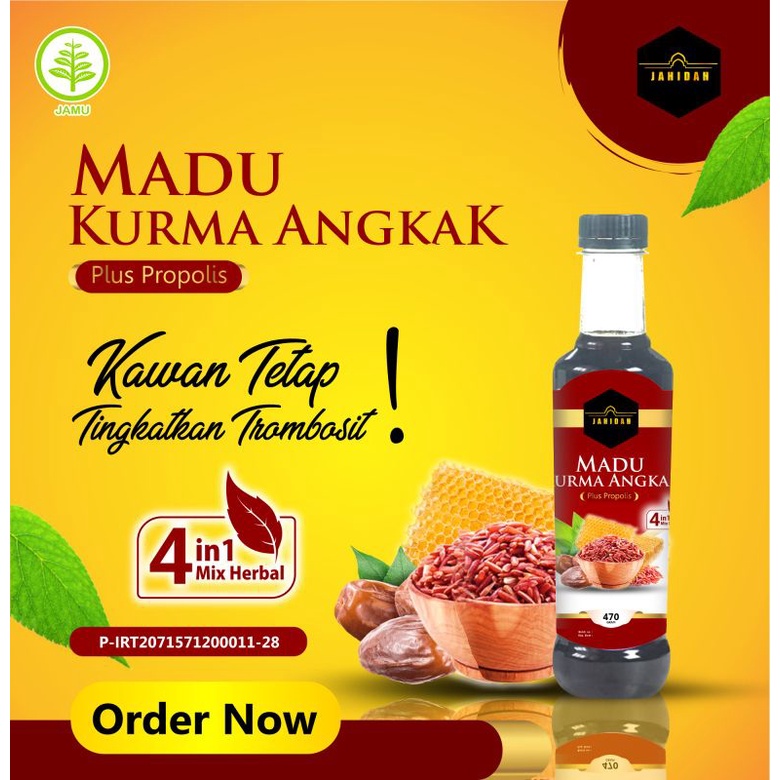 

Madu Kurma Angkak Plus Propolis Jahidah