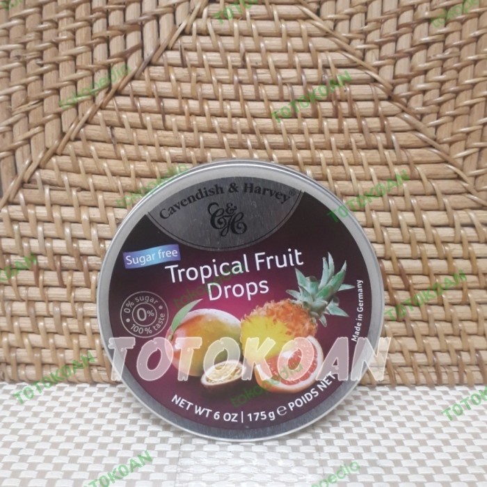 

Cavendish & Harvey Candy Tropical Fruit Drops Sugar Free Permen 175G