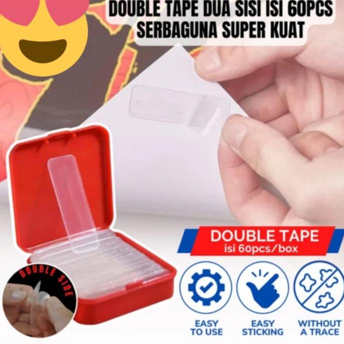 

@=@=@=@=] Double tape dua sisi isi 60 pcs selotip transparan serbaguna kuat