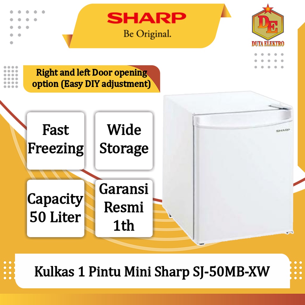 Kulkas 1 Pintu Sharp SJ 50 MB XW Mini Bar