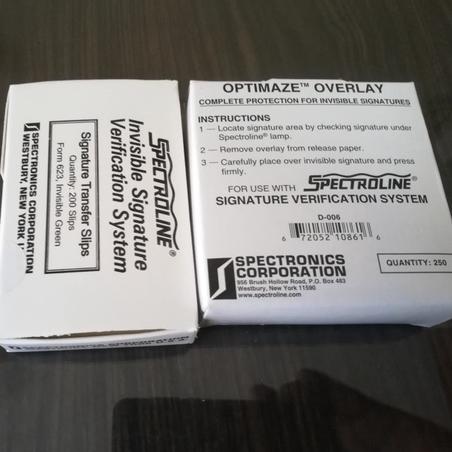 

➨Diskon➵ PIKWN Set Invisible Singnature dan Overlay utk tanda tangan buku tabungan merk Spectroline L65 ☈Laris