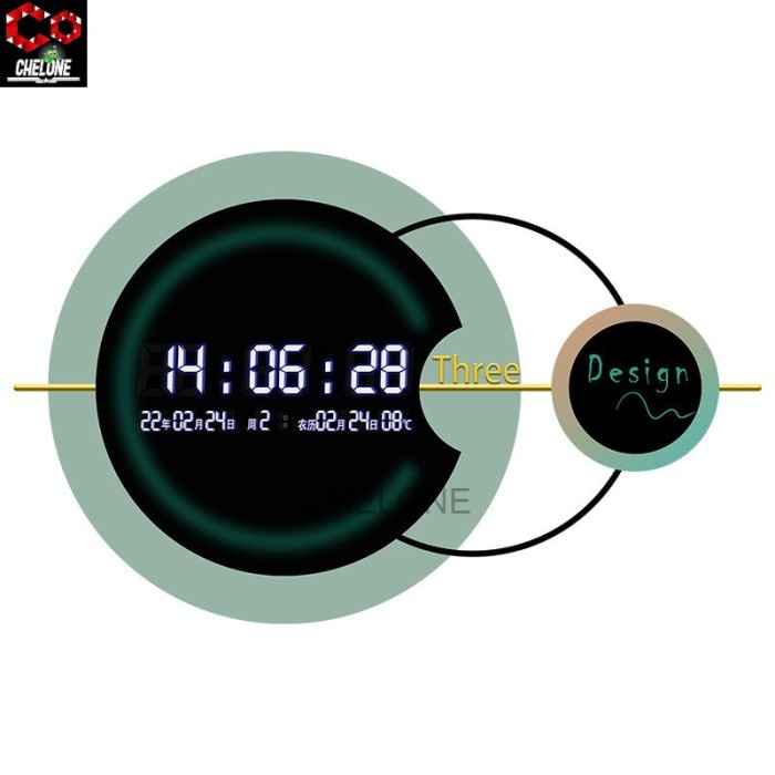 HOT SALE JAM DINDING PINTAR JAM DINDING DIGITAL BESAR DEKORASI RUMAH MEWAH TERMURAH