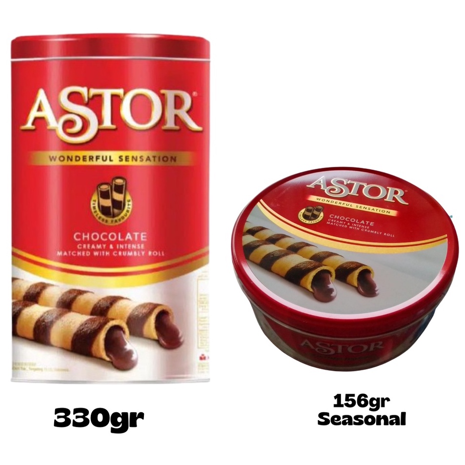 

➡Bestseller❁☍ HJI7A Astor Chocolate Wafer Stick Kaleng 156/330Gram G40 ➮Ready