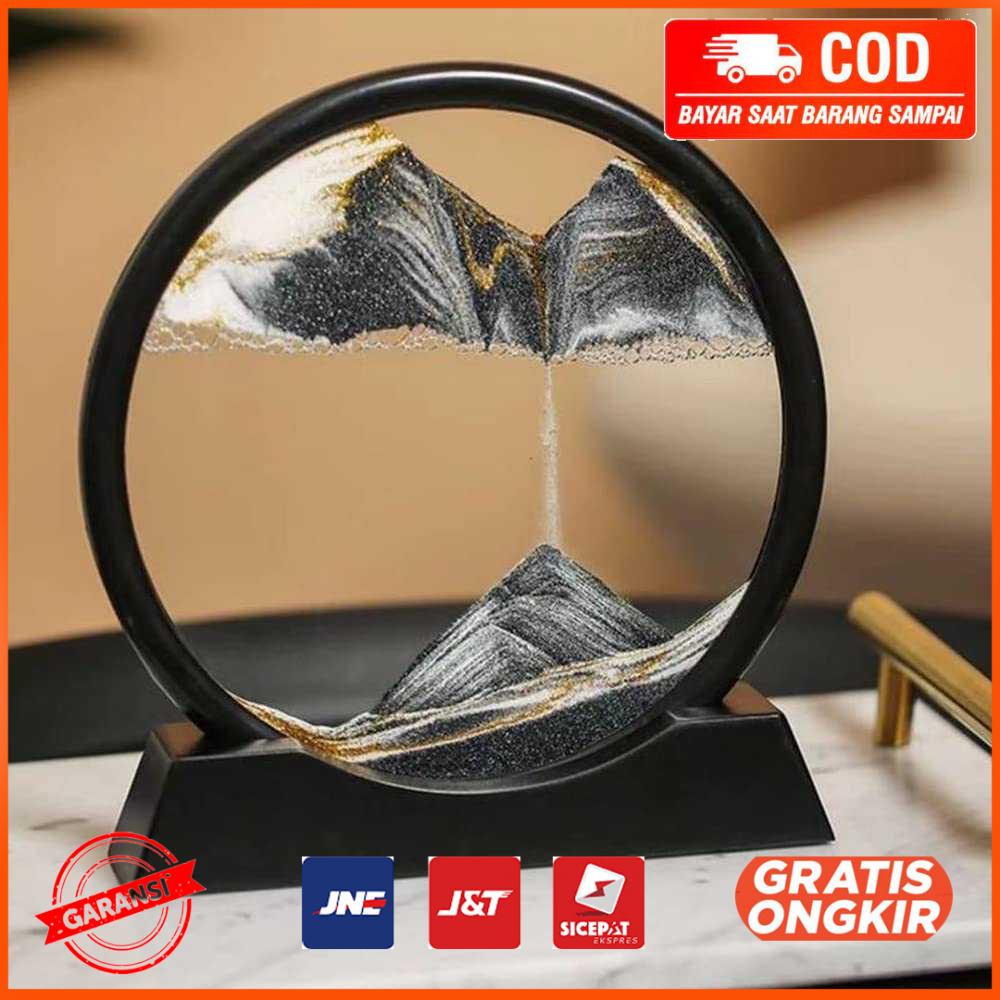 Pajangan Meja Dekorasi Jam Pasir Hisap Gurun 3D 17 cm SA-3D