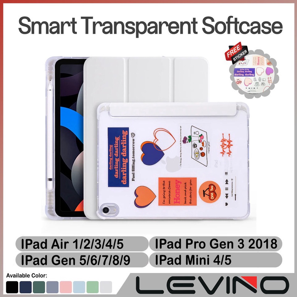 PALING DICARI. Case iPad Gen 10th 10.9" Air4/Air5 IPad Gen 7/8/9 10.2" Slim Smart Foldable Case Sili