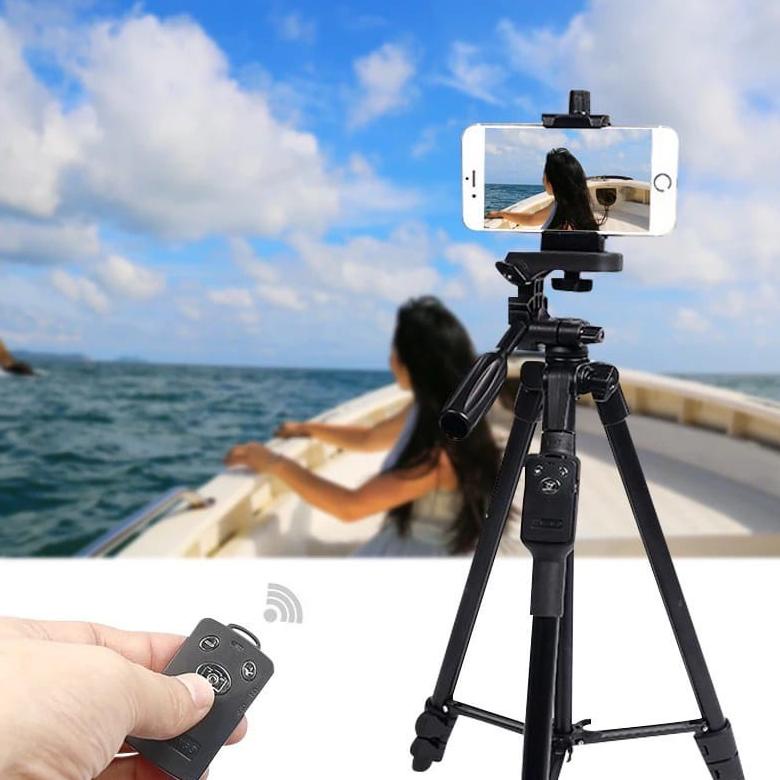 Promo Supermarket Import Tripod Vct-5208 Bluetooth Remote Controller For Camera Dslr Phone Aluminum 