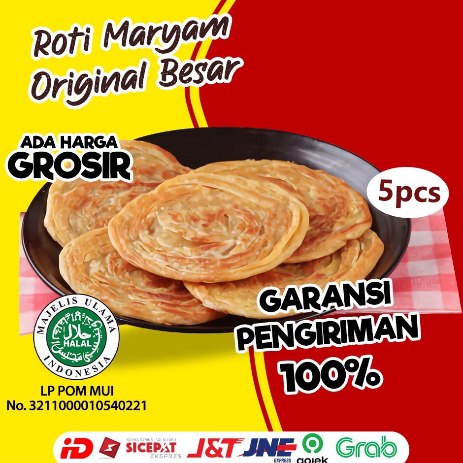 

Dijual ✭➘ ZDYZ8 Roti cane / Roti Maryam / Roti Konde L92 Ready