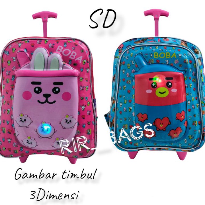 Murah✤ QRYLW tas ransel sekolah anak/Tas troli anak/Tas dorong anak/Tas sekolah anak SD/Tas troli an