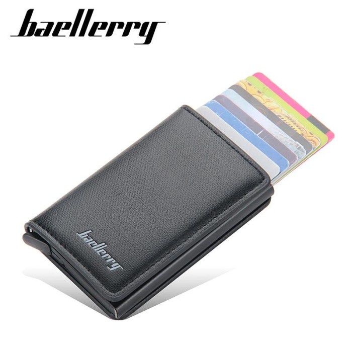 

Terlaris Baellerry Original Rfid Anti Theft Card Dompet Kartu Kulit Bly026