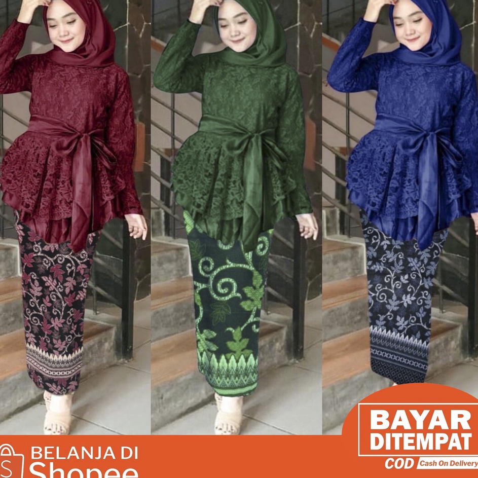❄Buruan Beli❂ W8GYQ (DI JAMIN REALPICT) SETELAN KEBAYA BRUKAT PREMIUM / KEBAYA KONDANGAN / PAKAIAN W