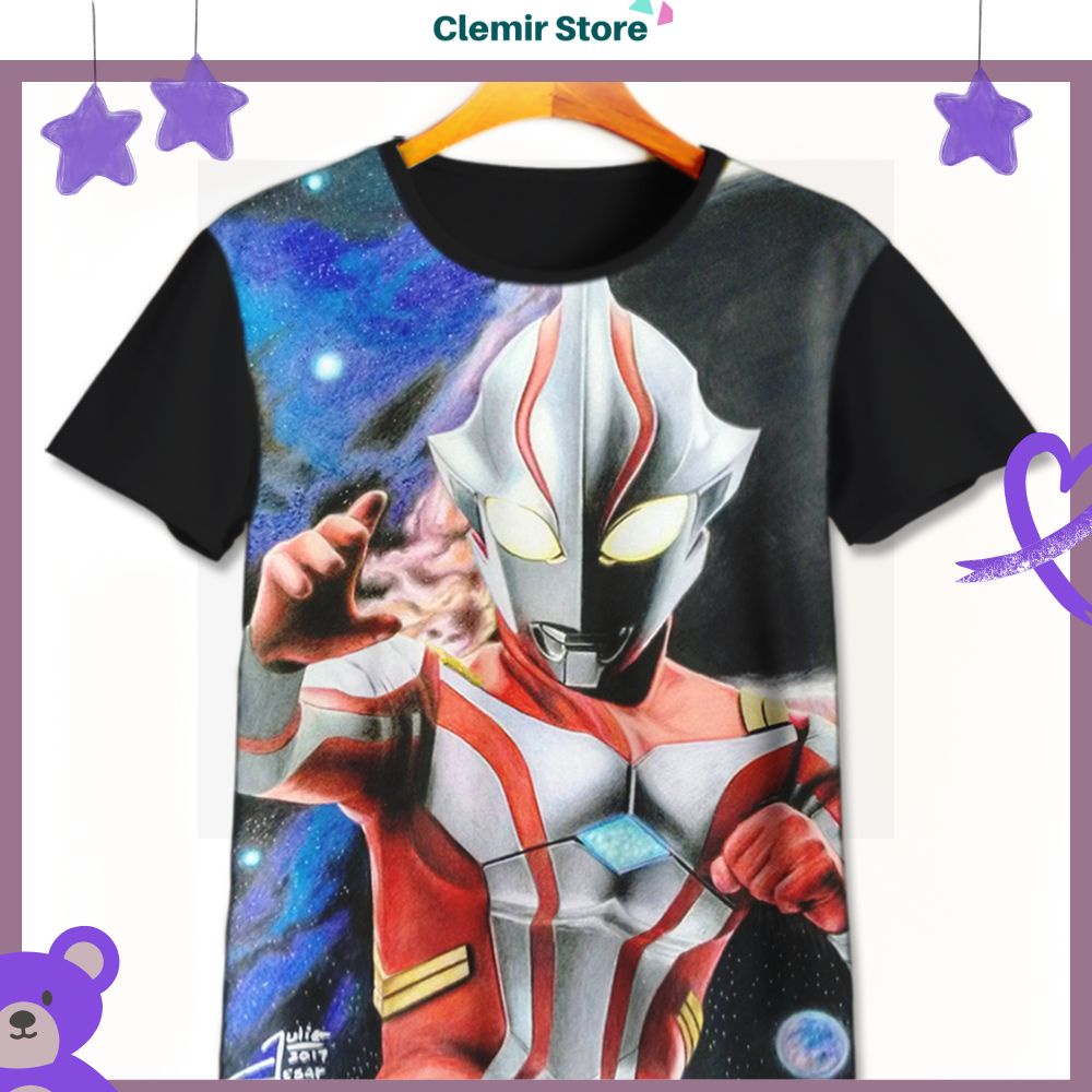 Kaos Anak Ultraman Mebius Artwork Untuk Usia 1-12 Tahun | Baju Sublime 3D Printing Anak Ultraman Meb