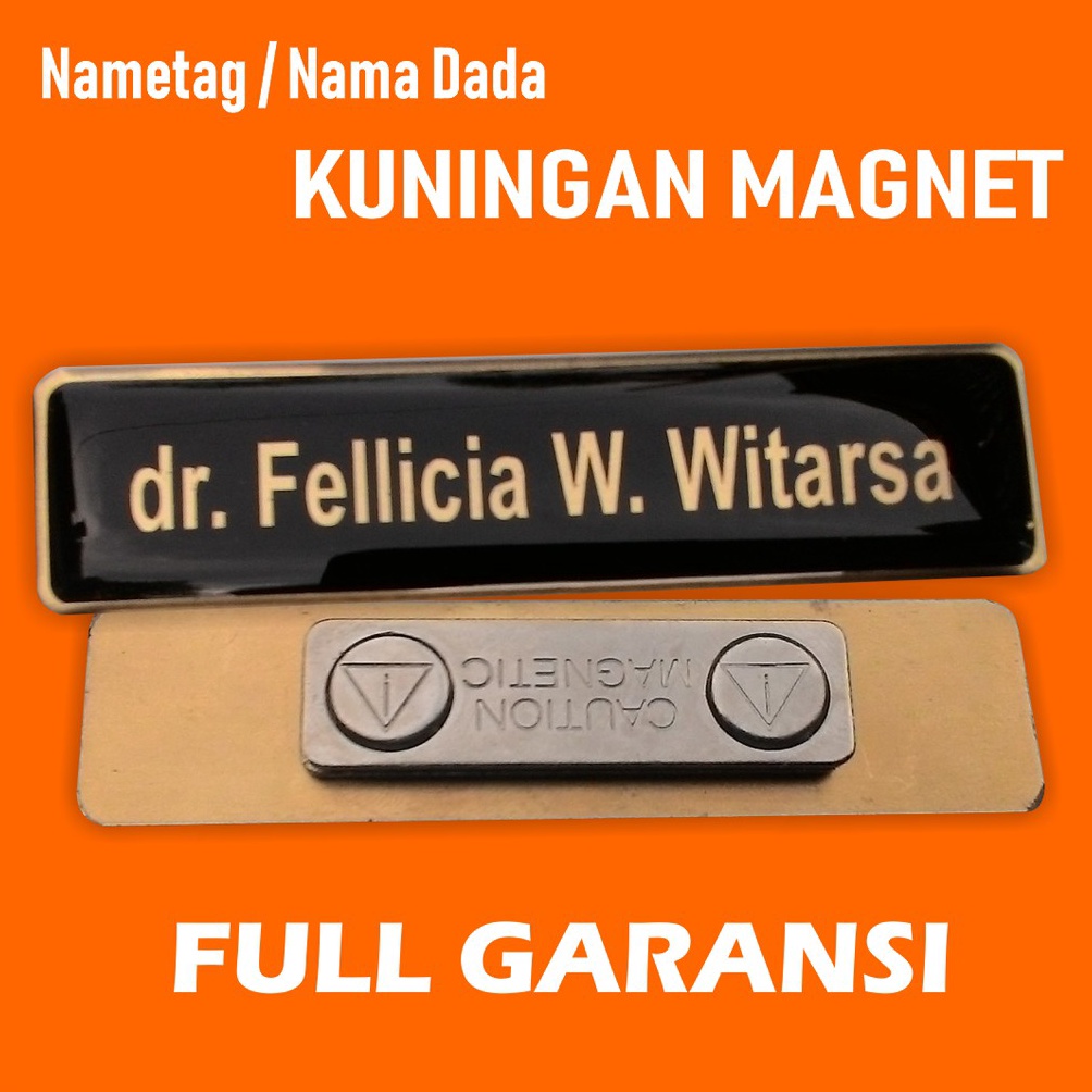 

4.4 Promo Brand Nametag Kuningan Magnet