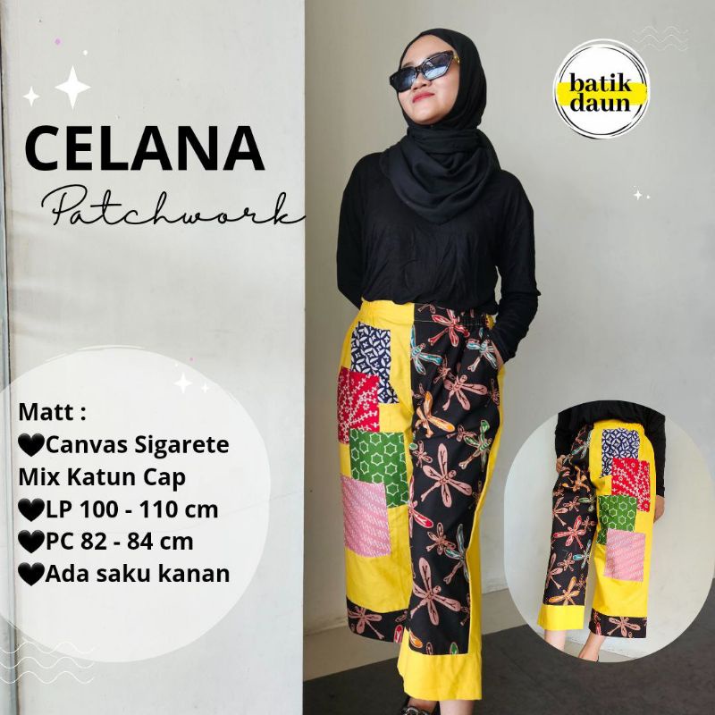 batikdaun.id | CELANA PATCHWORK YELLOW | PATCHWORK HANDMADE