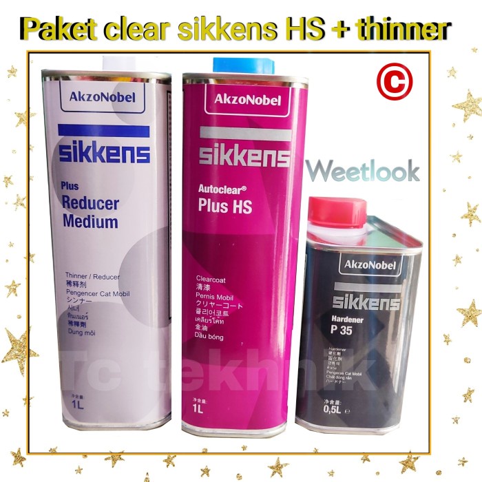 Clear sikkens hs - sikkens p25 full set - pernis mobil sebening kaca