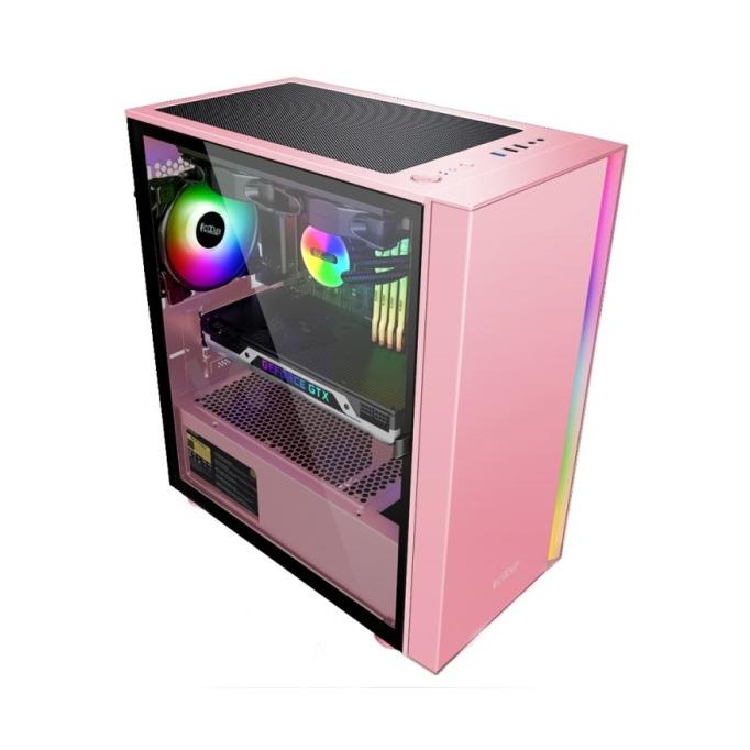CASING PCCOOLER / PC COOLER PLATINUM LM300 - mATX Gaming Case - PINK