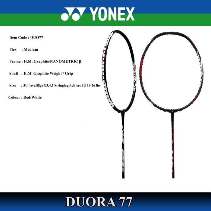 Diskon Raket Badminton Yonex Duora 77