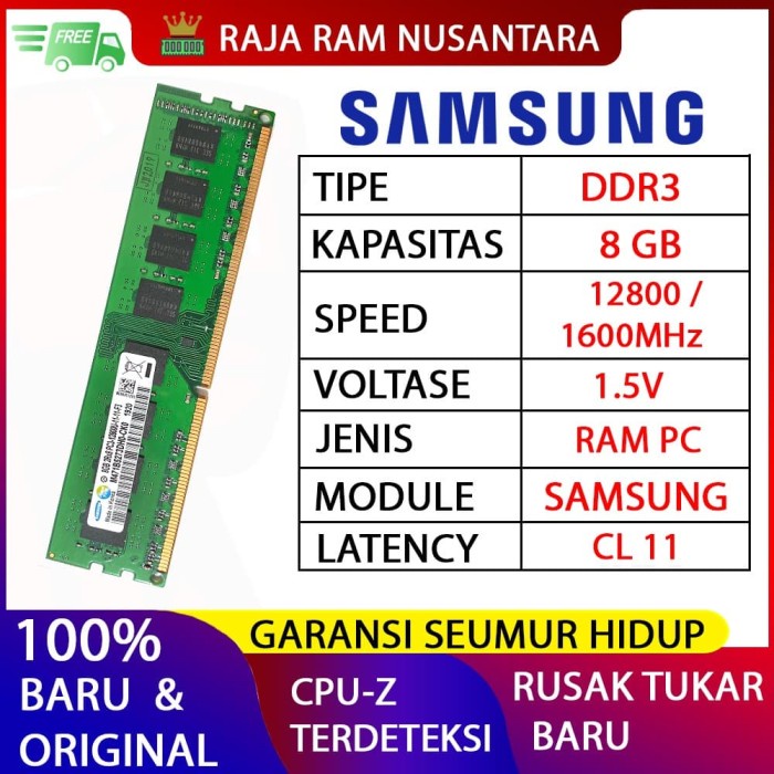 [BARU] RAM / MEMORY SAMSUNG PC DDR3 8GB