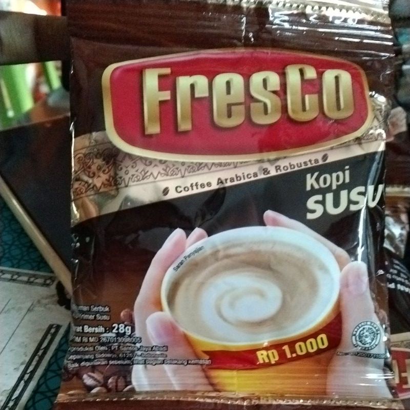 

Fresco kopi susu renceng 28 g x 12 pcs